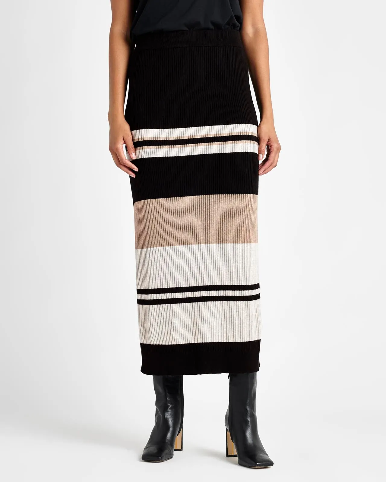 Georgie Striped Rib Skirt