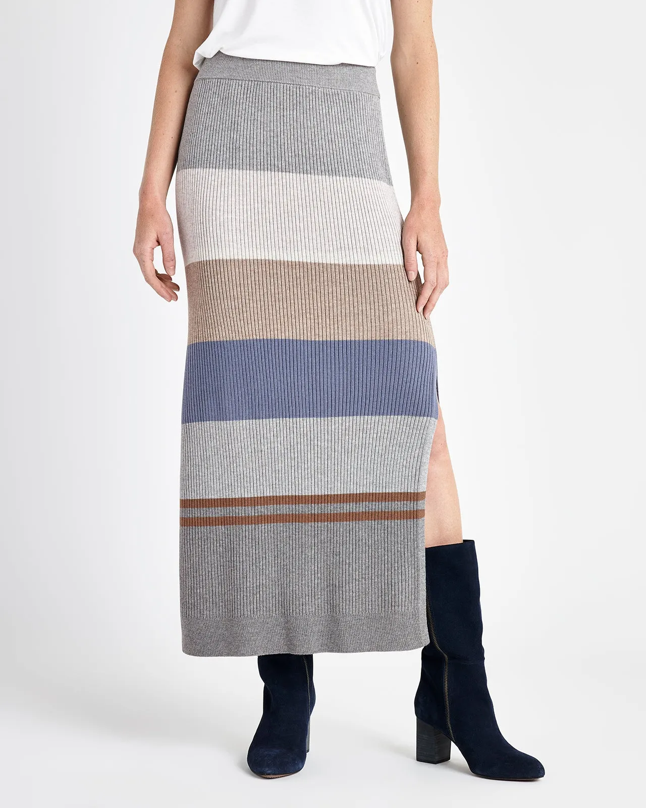 Georgie Striped Rib Skirt