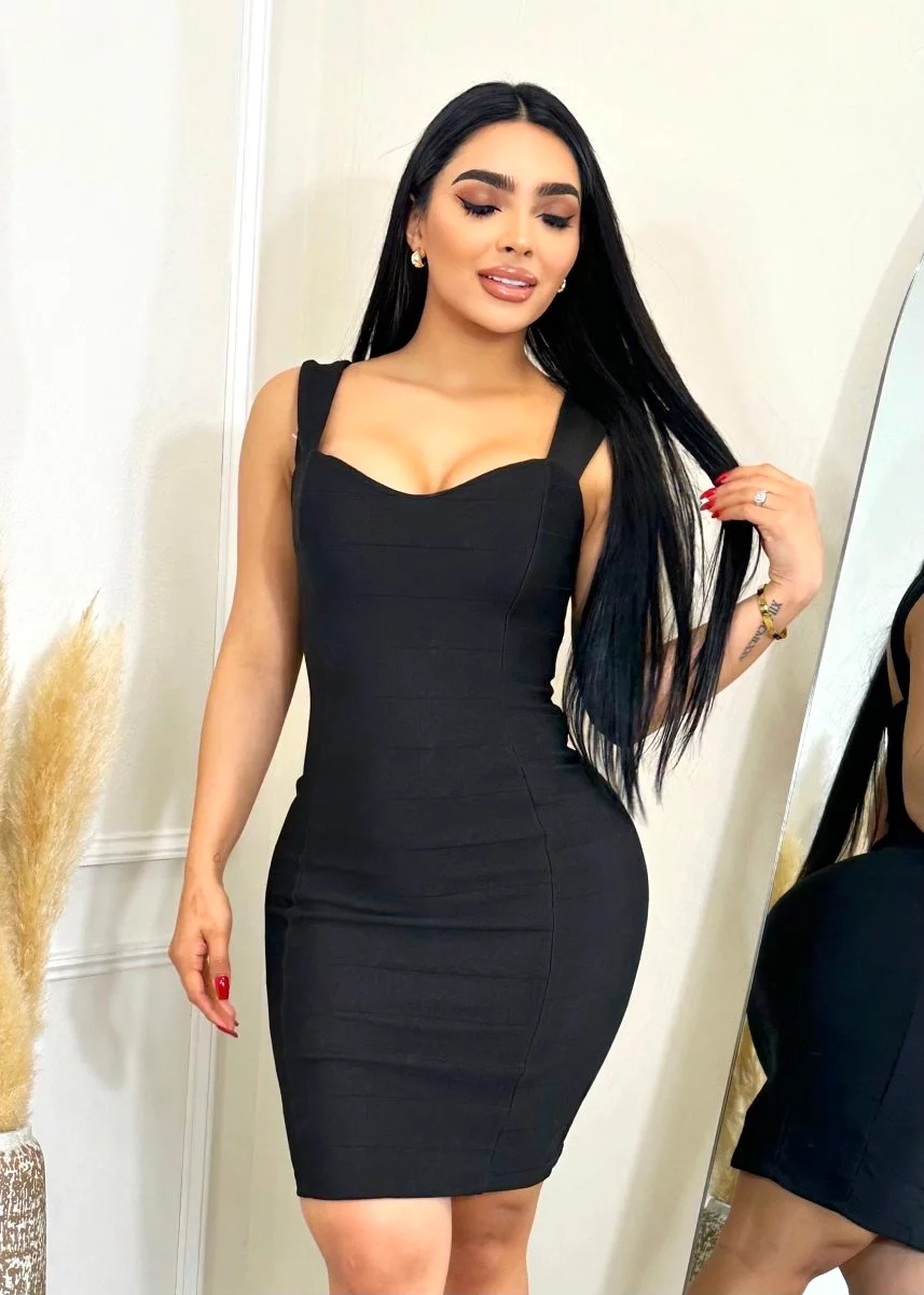 Giane Black Bandage Dress.