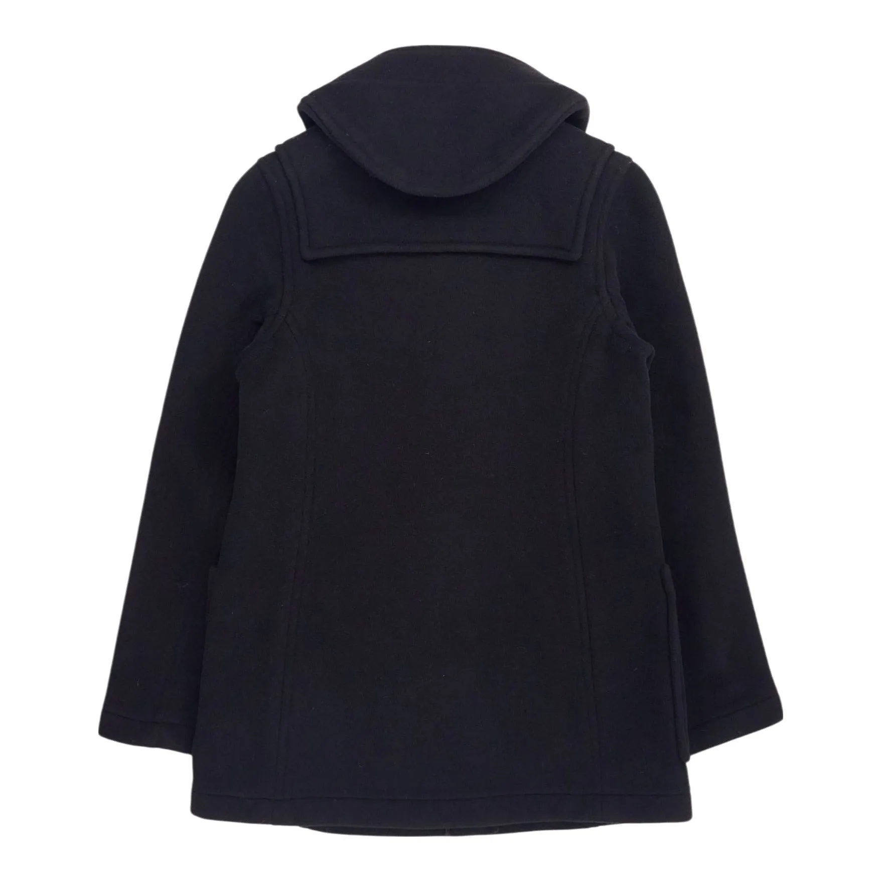 Gloverall Black Wool Winter Duffle Coat