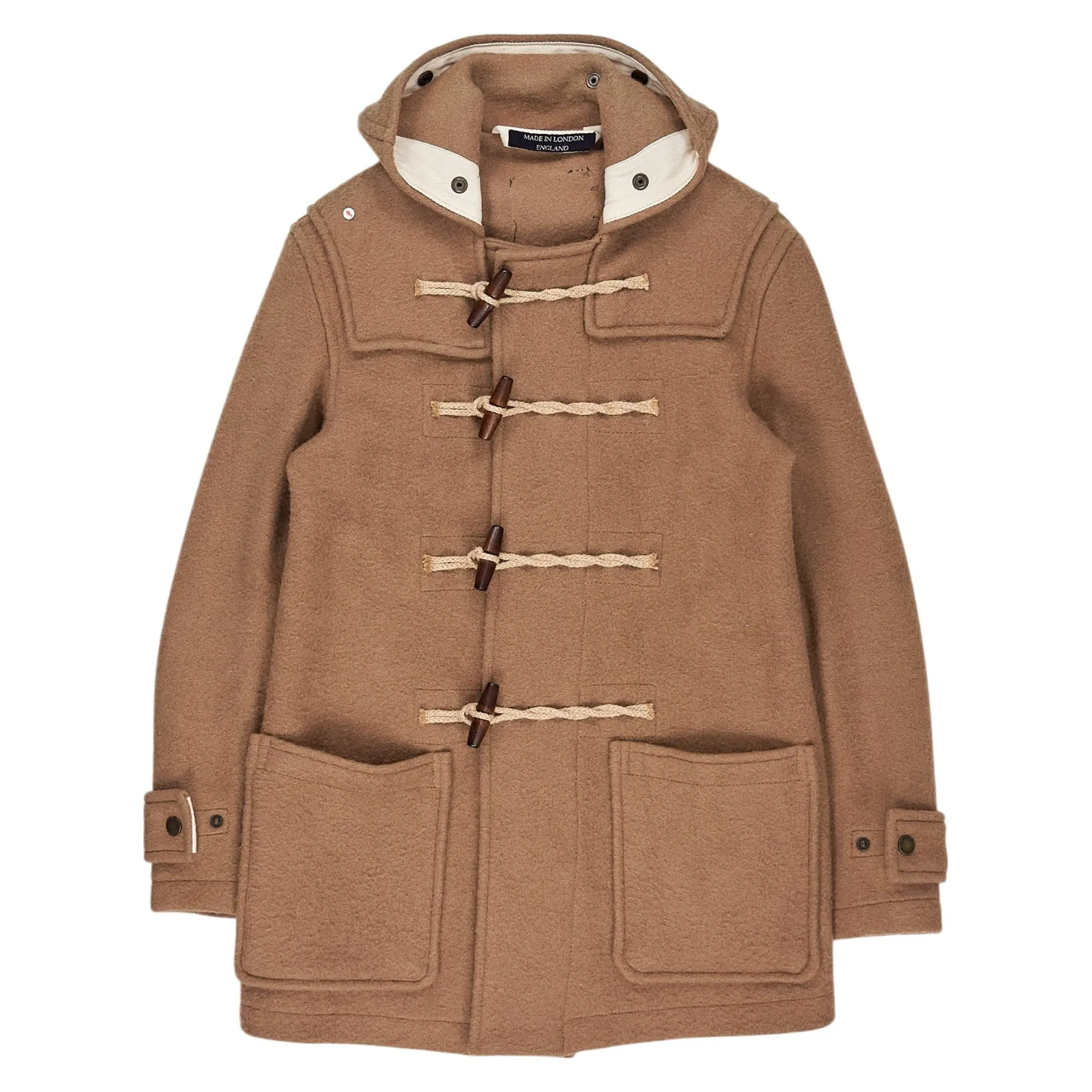 Gloverall Brown Wool Winter Duffle Coat