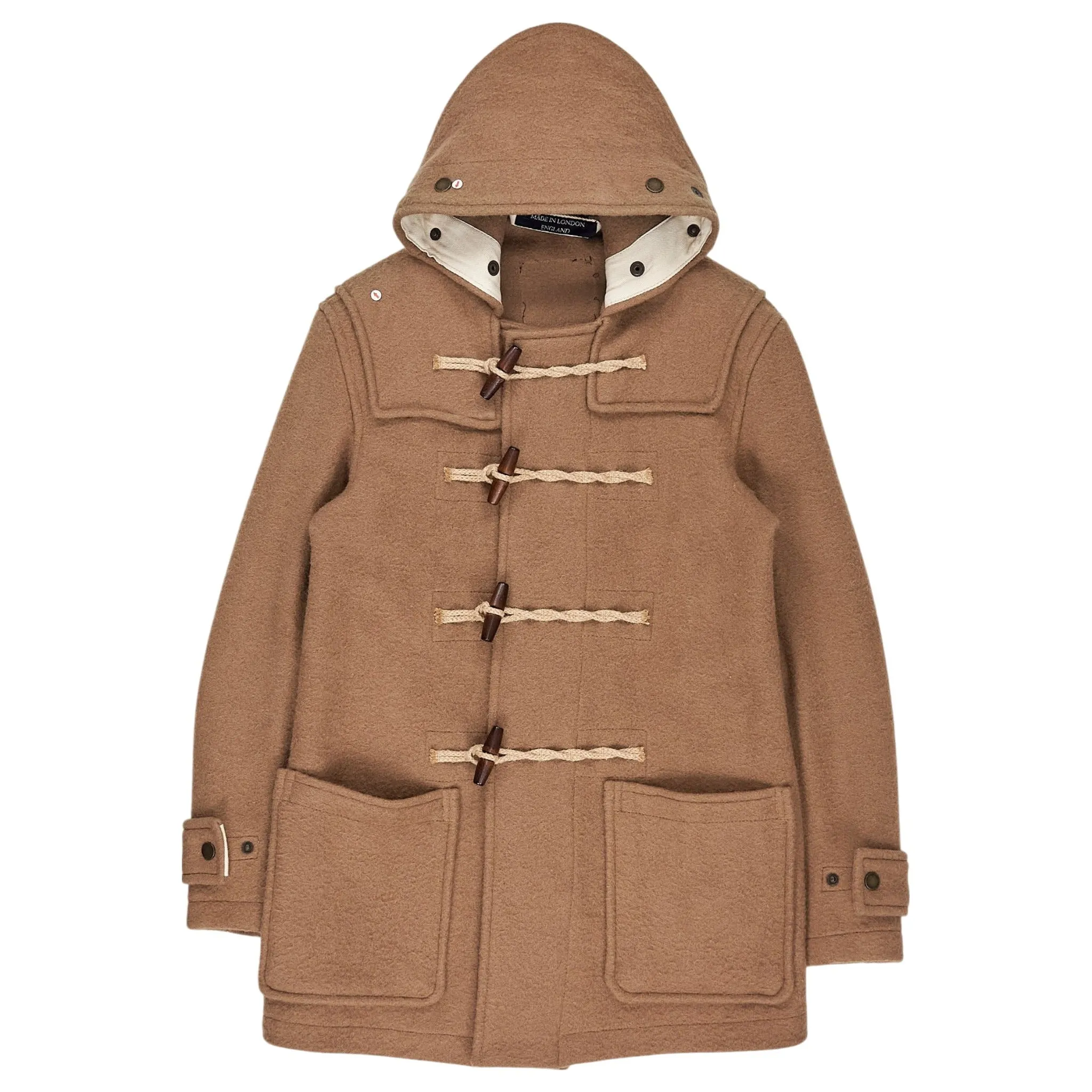 Gloverall Brown Wool Winter Duffle Coat