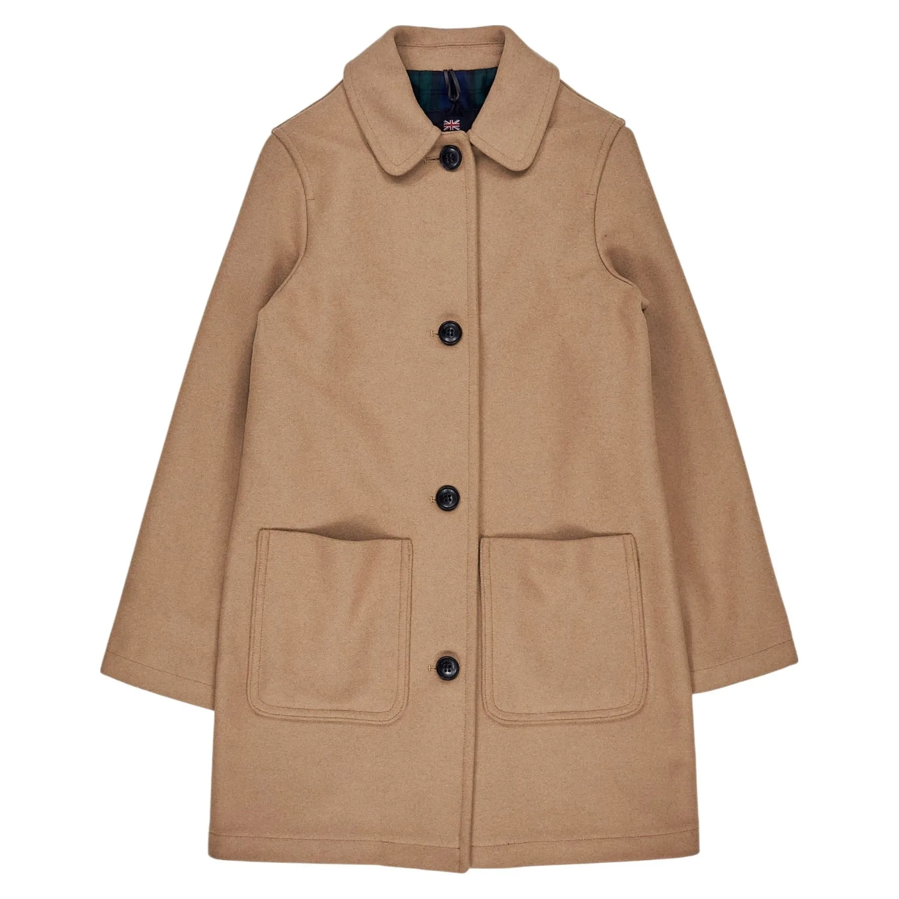 Gloverall Camel Wool Blend Winter Coat