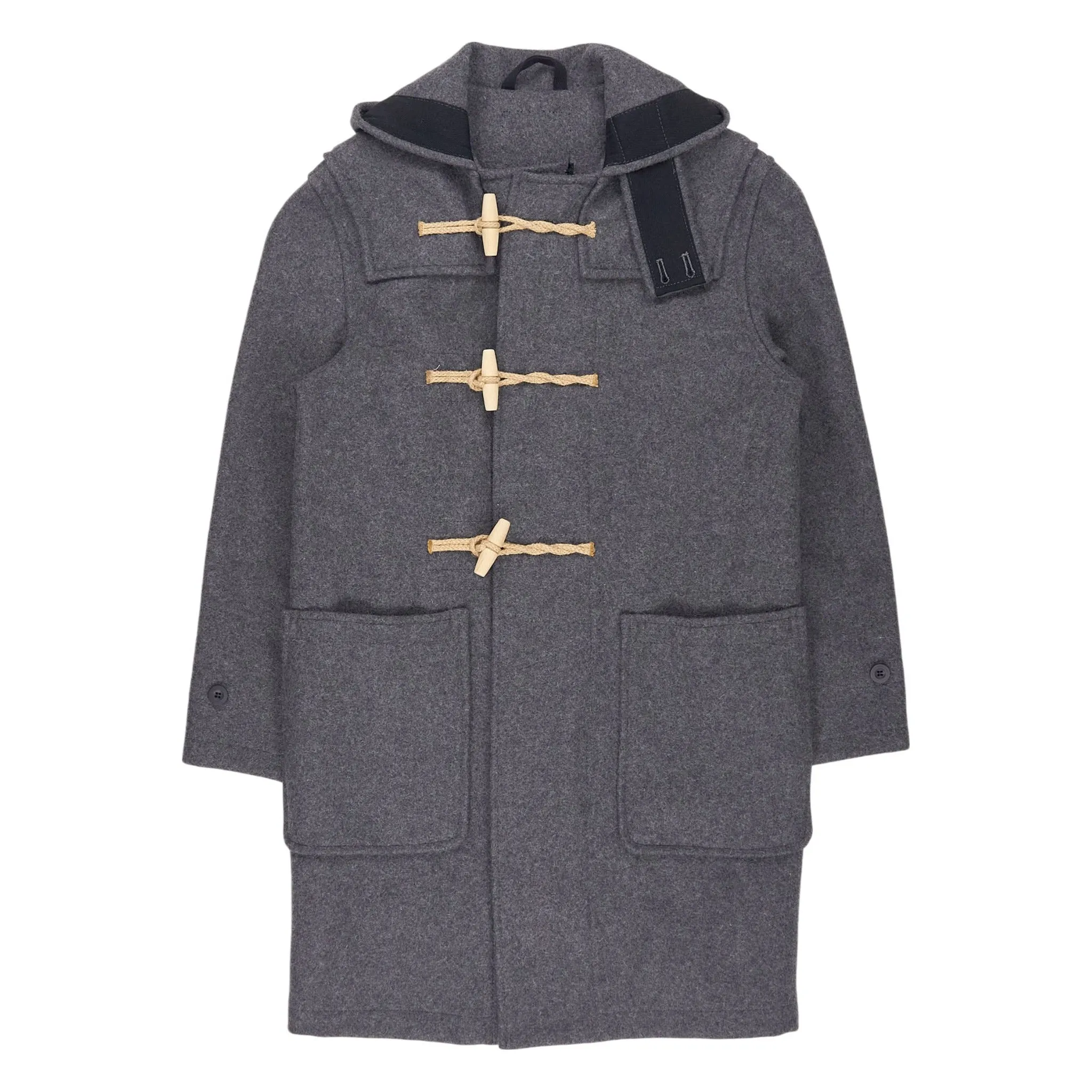 Gloverall Grey Monty Wool Coat Duffle