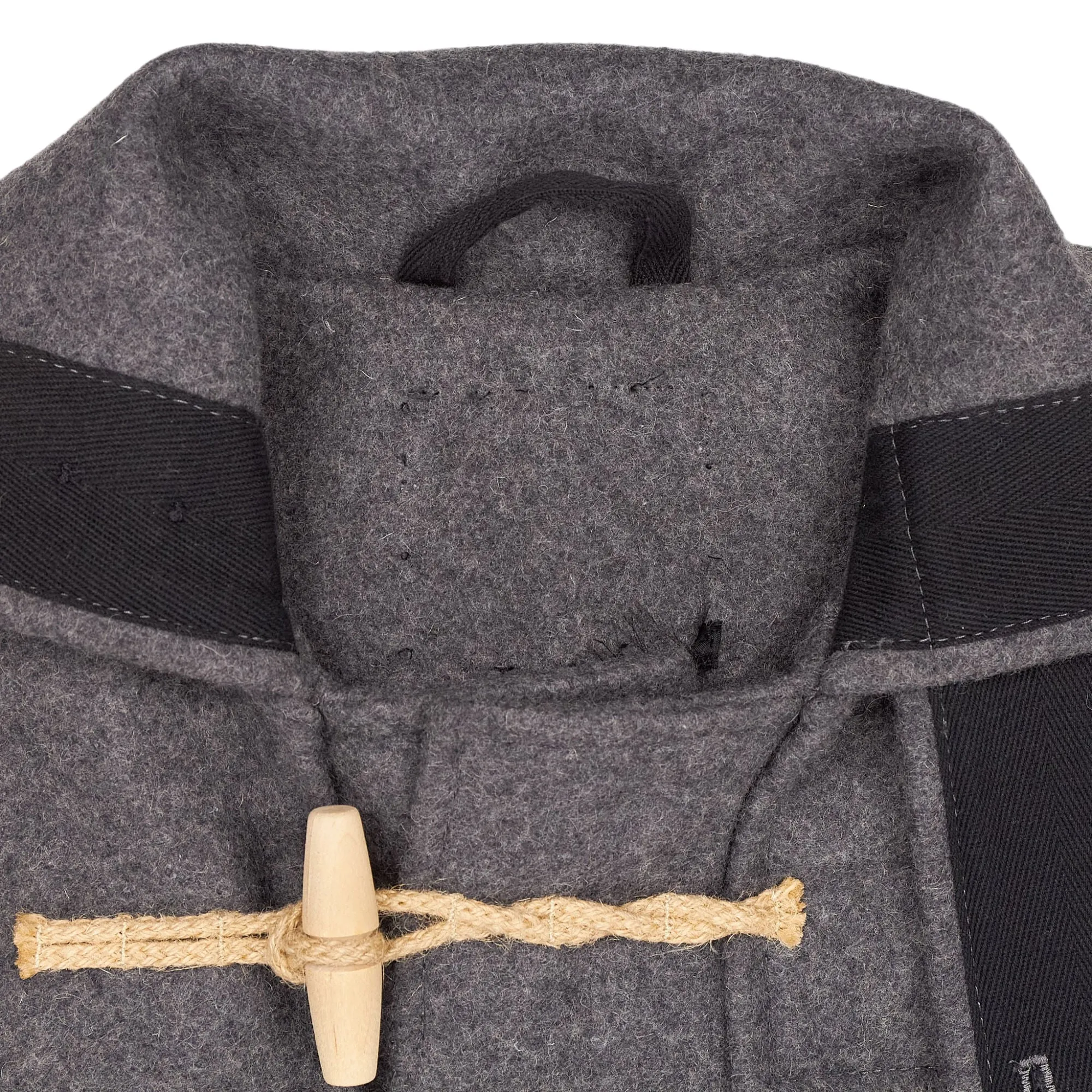 Gloverall Grey Monty Wool Coat Duffle