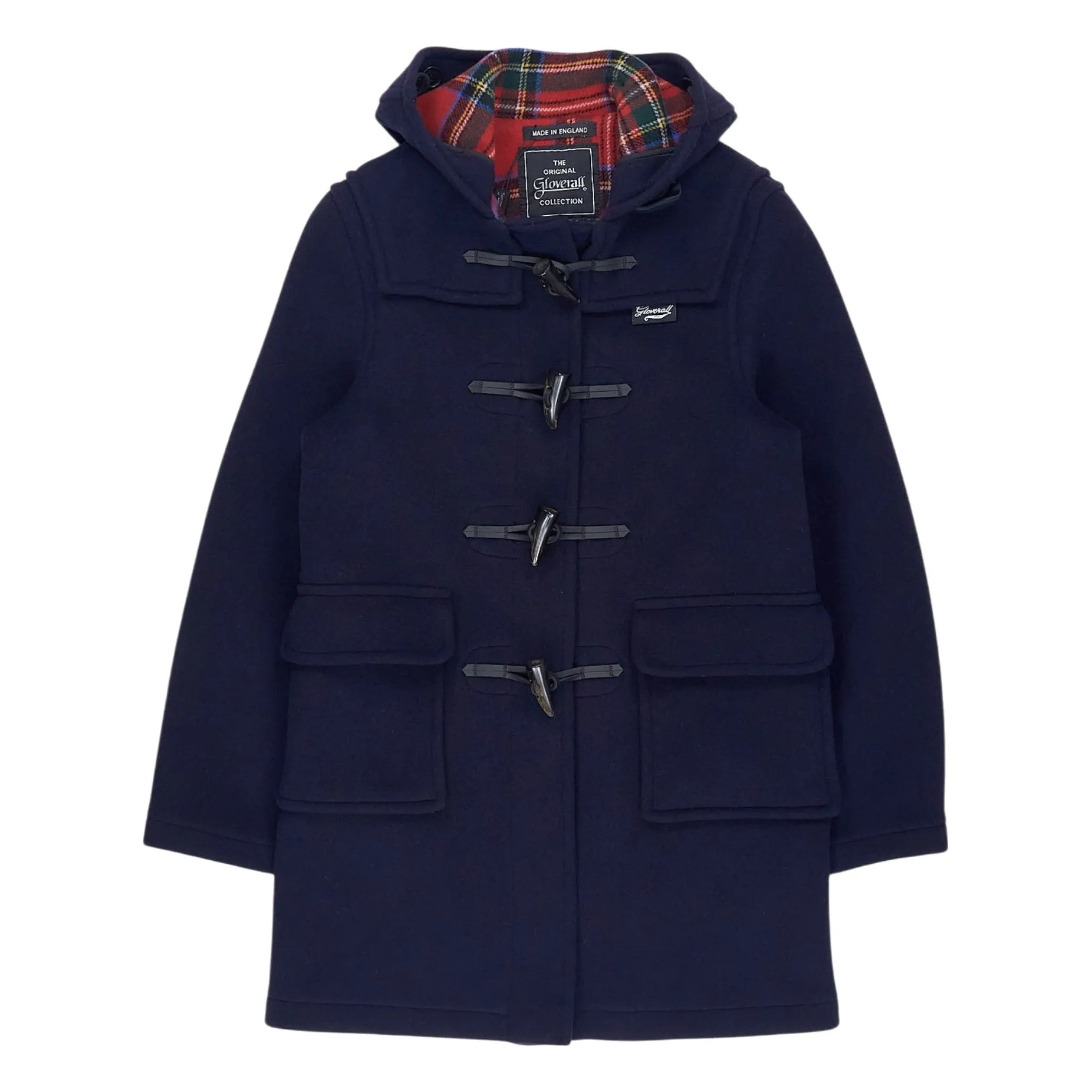 Gloverall Navy Duffle Coat Wool