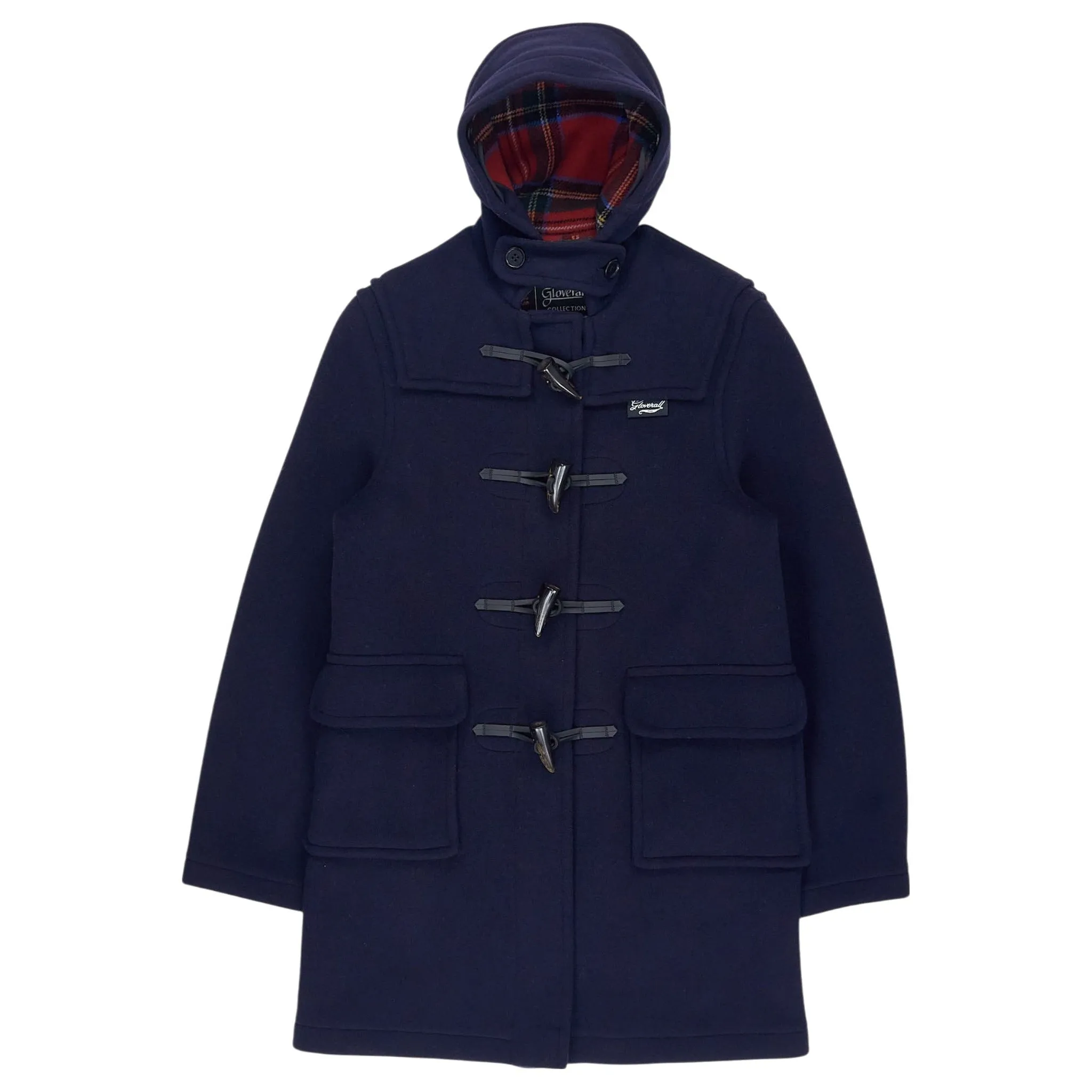 Gloverall Navy Duffle Coat Wool