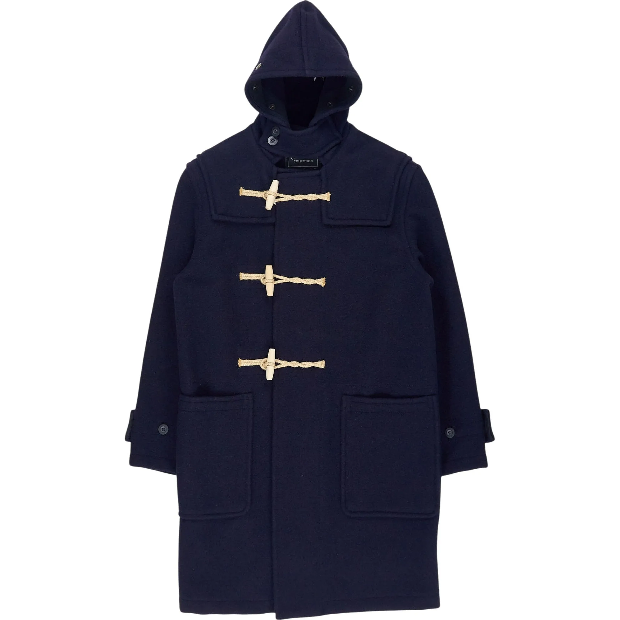 Gloverall Navy Monty Duffle Coat Wool