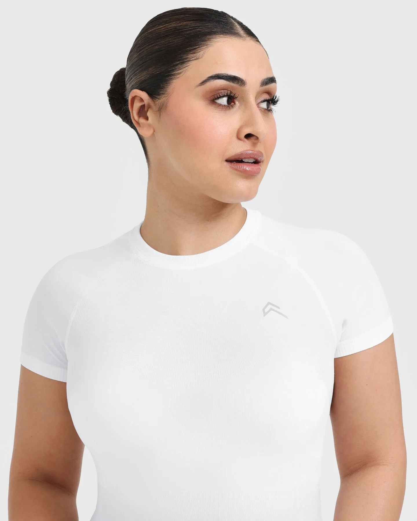 White Go To Seamless Fitted Top