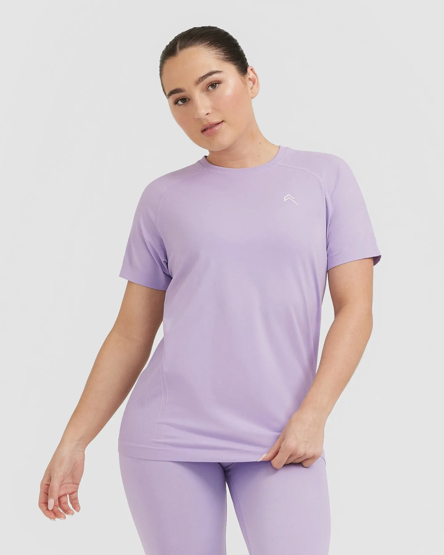 Wisteria Purple Seamless Loose Top