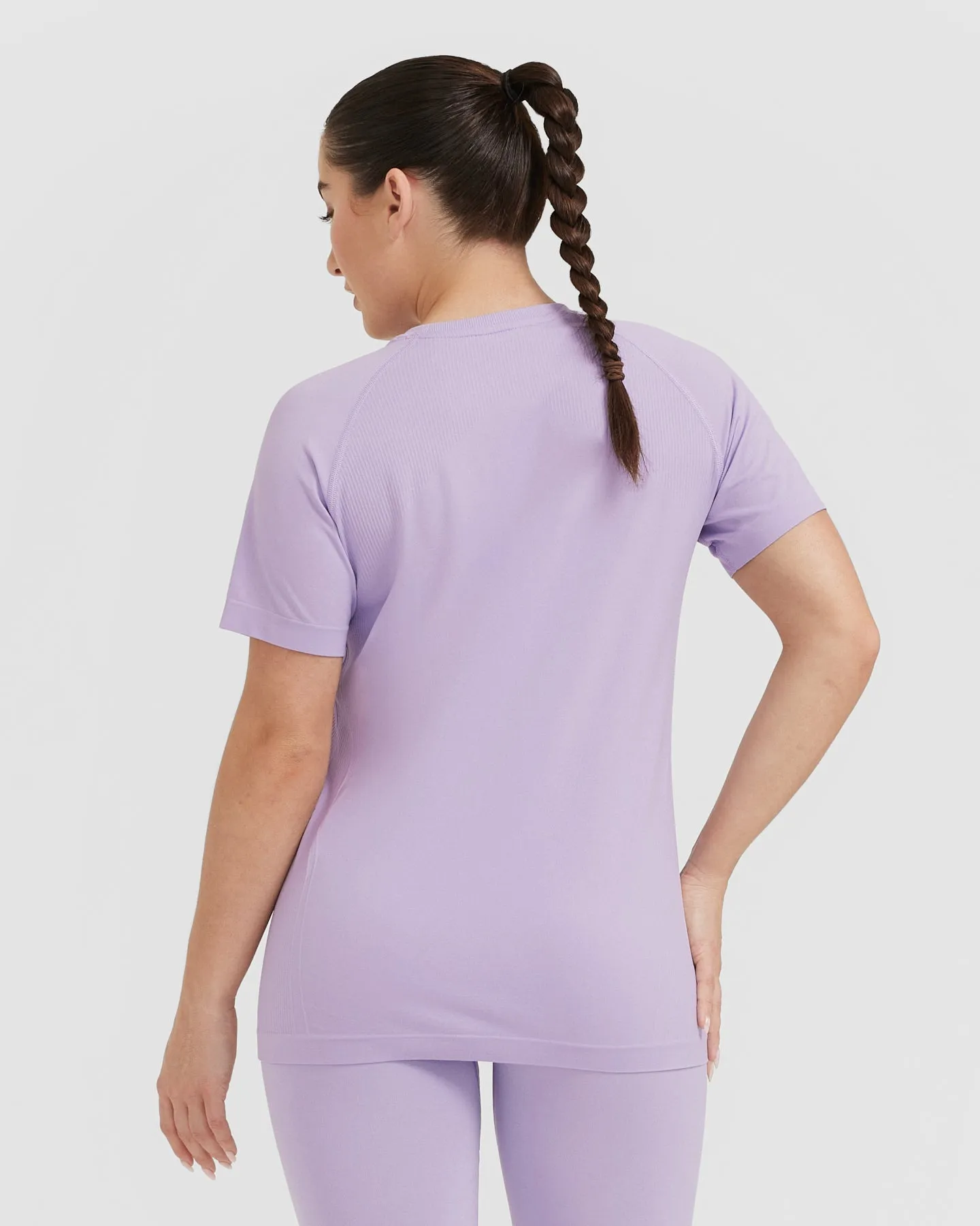 Wisteria Purple Seamless Loose Top