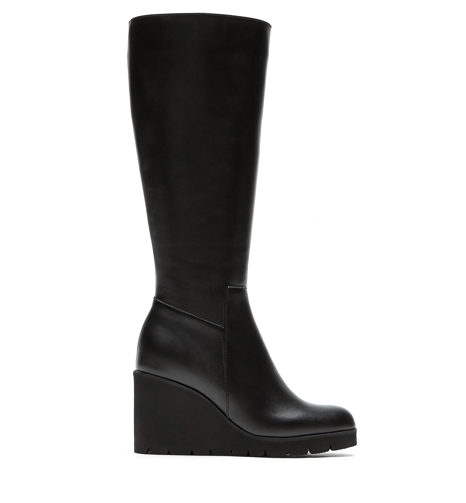 Goup Leather Wedge Boots