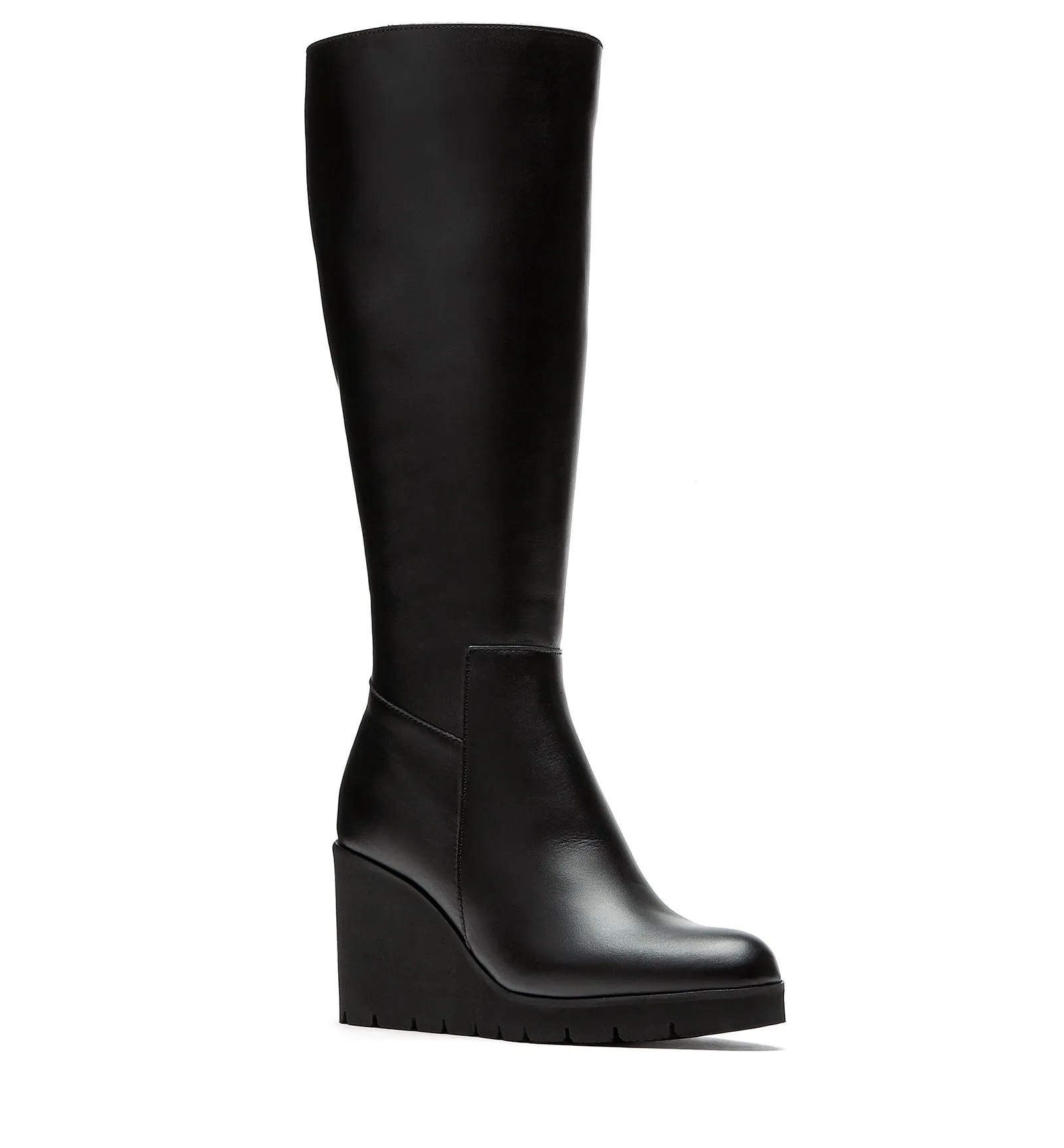 Goup Leather Wedge Boots