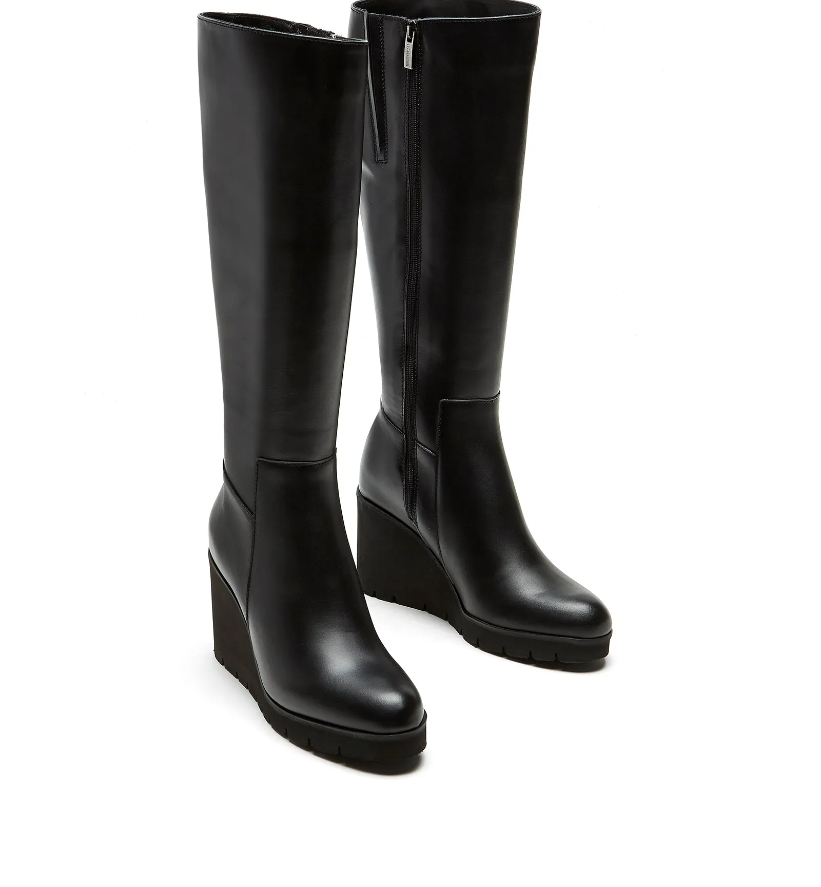 Goup Leather Wedge Boots