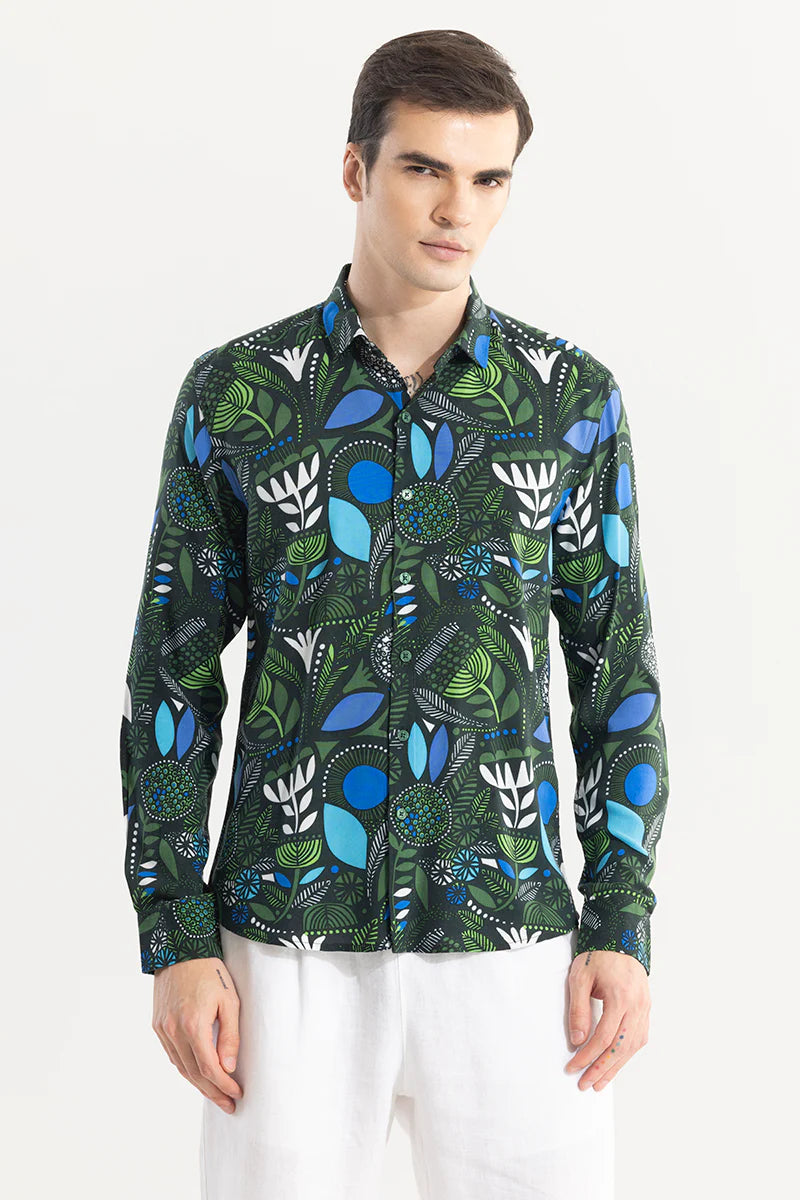 Green botanical bliss shirt