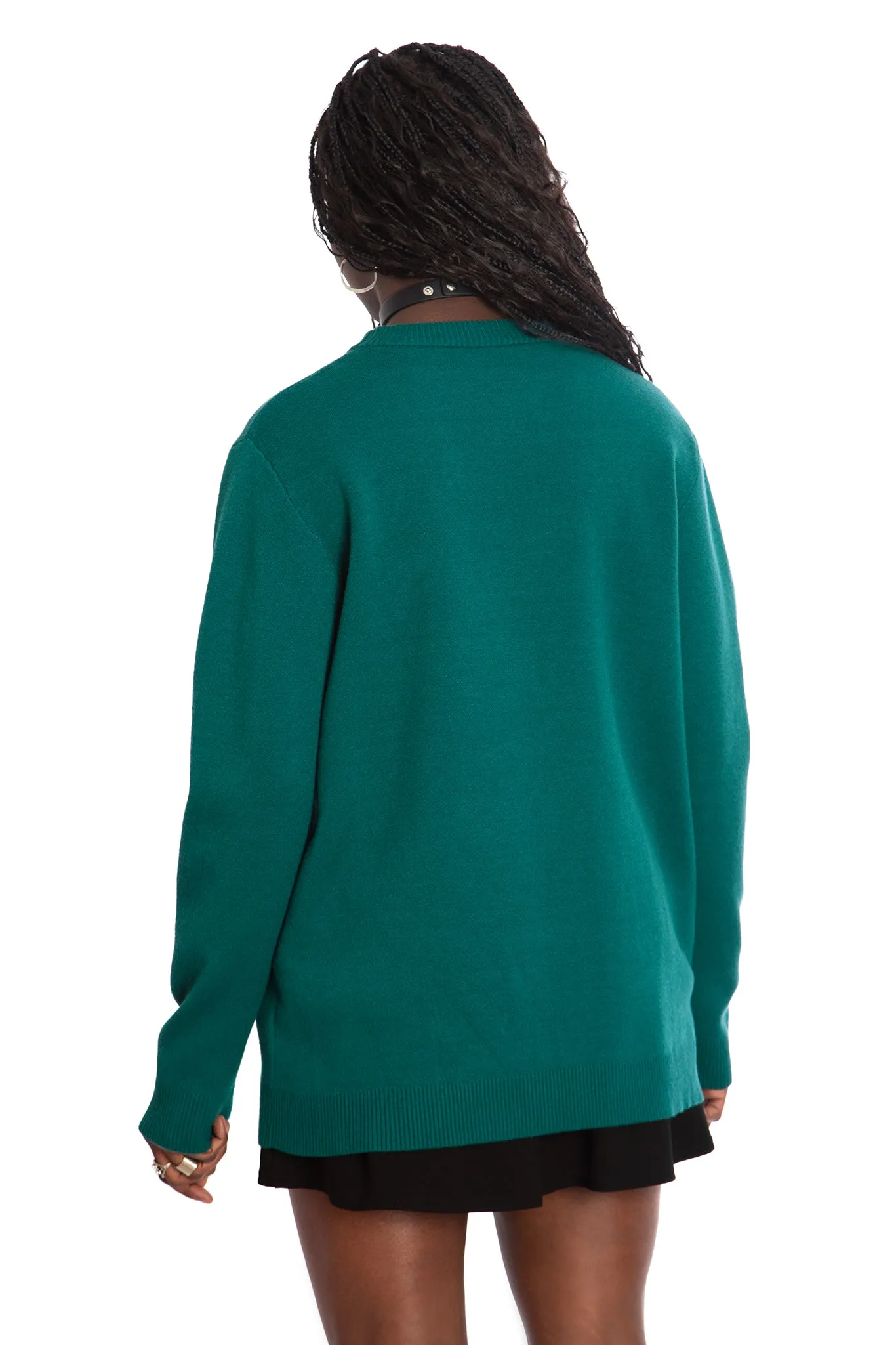 Green Crew Knit Sweater Under My Skin