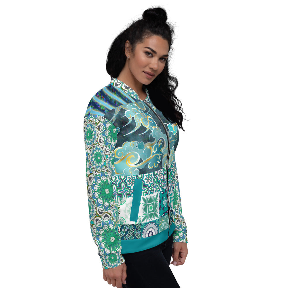 Green Meknes Bomber Jacket - Unisex