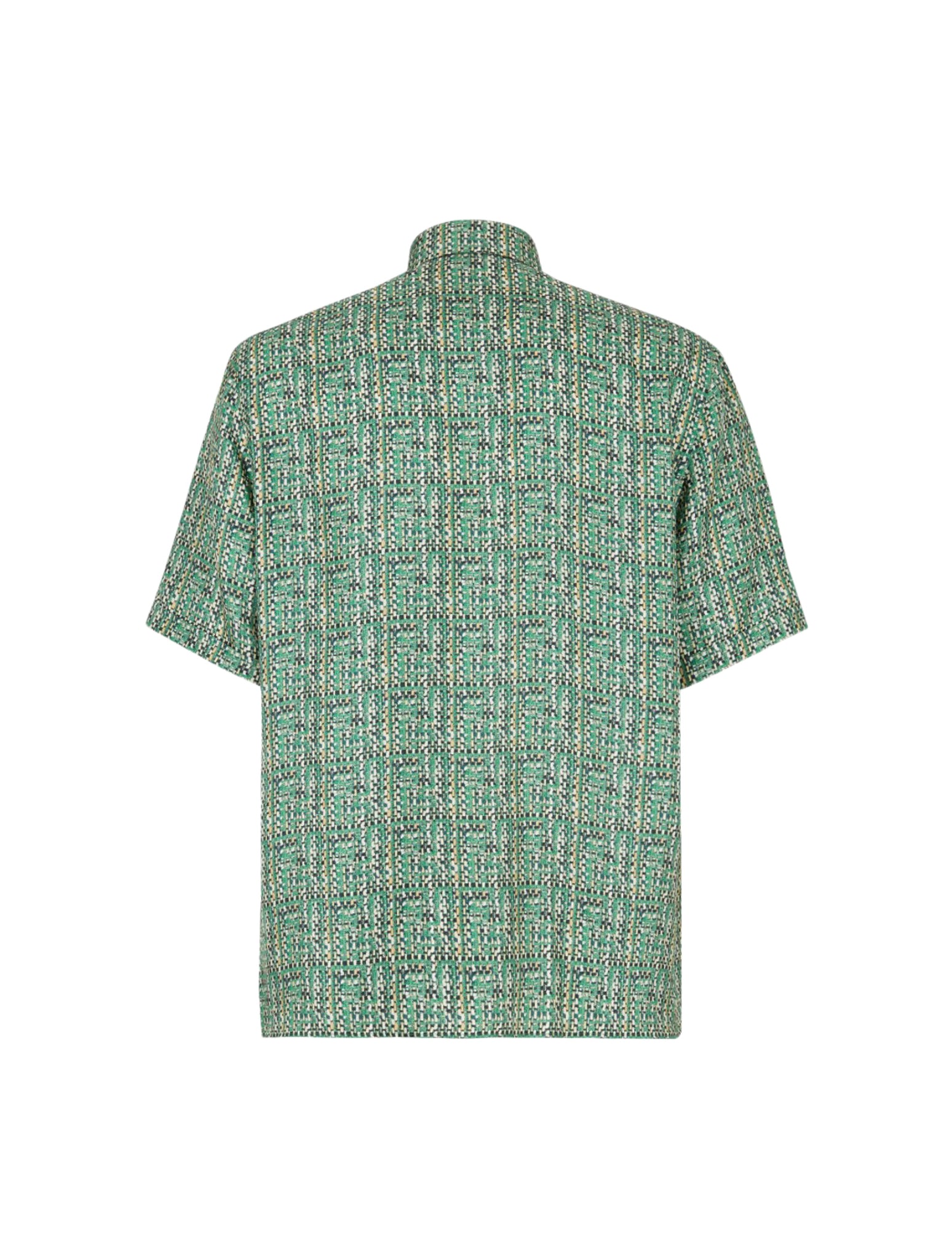 Green silk shirt with FF logo - Result: Stylish green silk shirt featuring the iconic FF logo