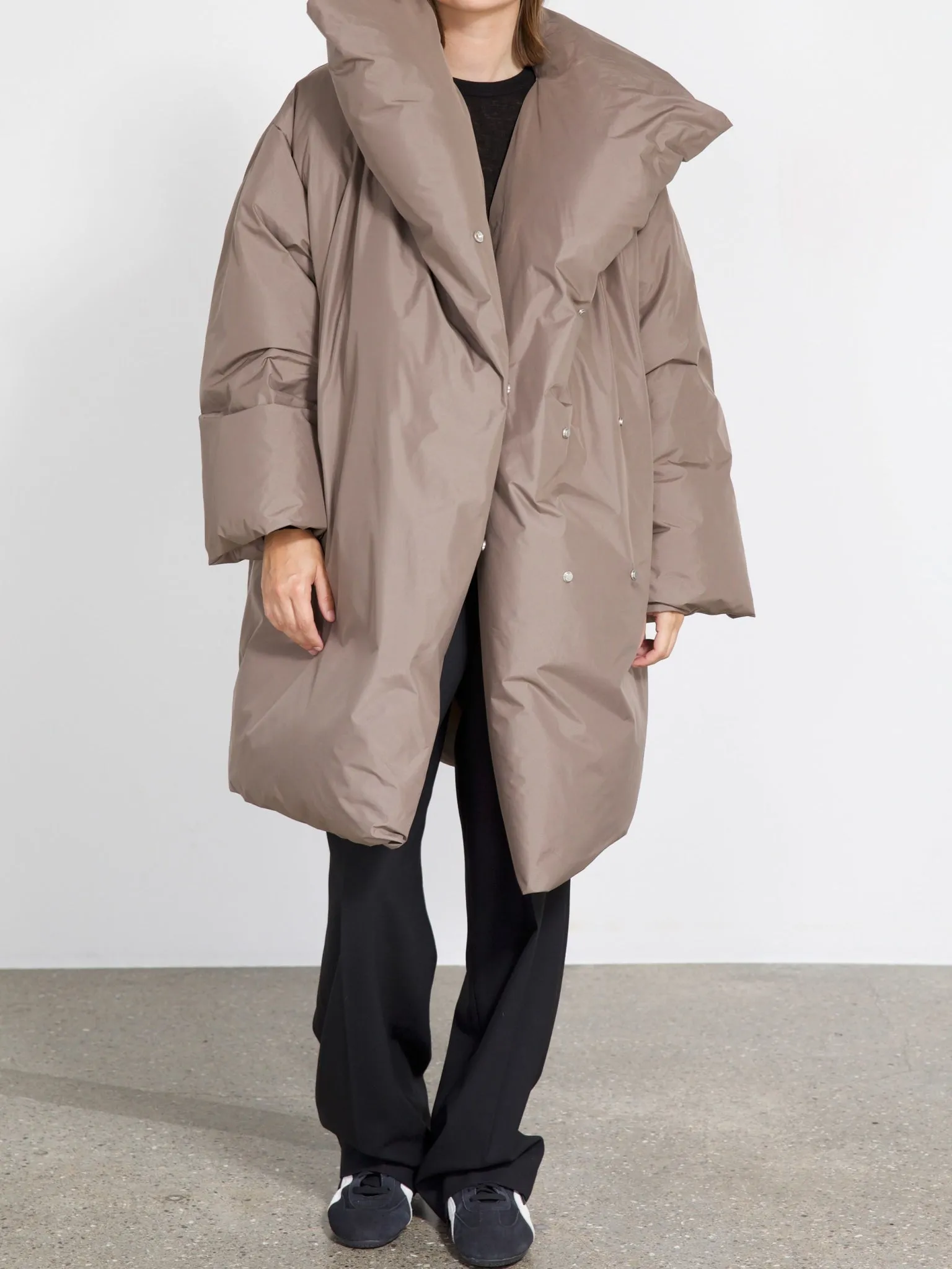 Grey Brown Molly Puffer Coat