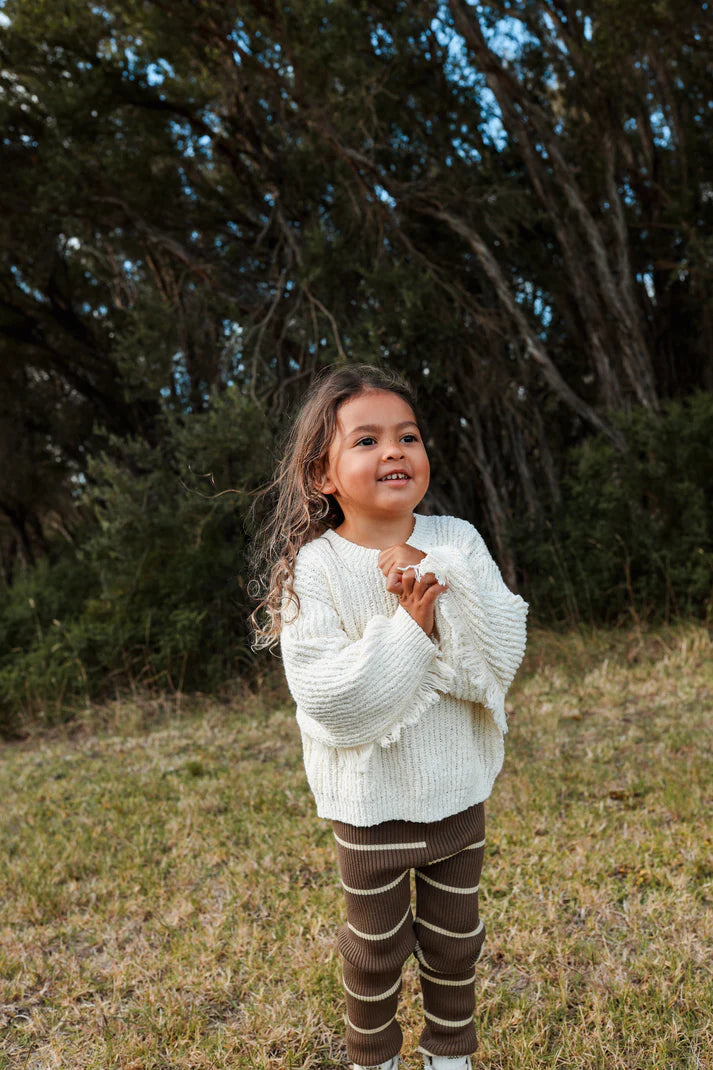 Grown Stripe Leggings Clay