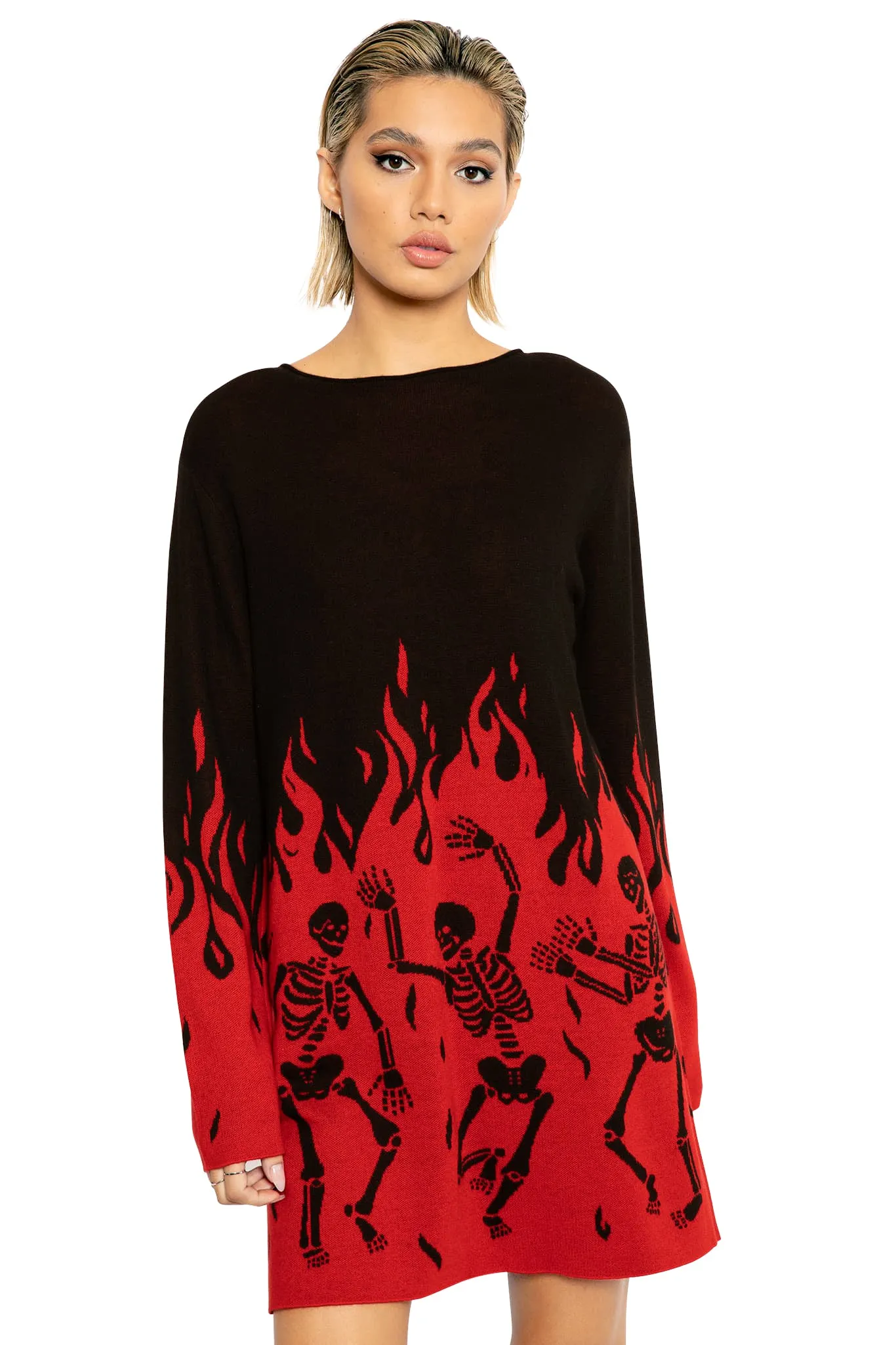 Hellfire Longline Sweater Knit Oversized