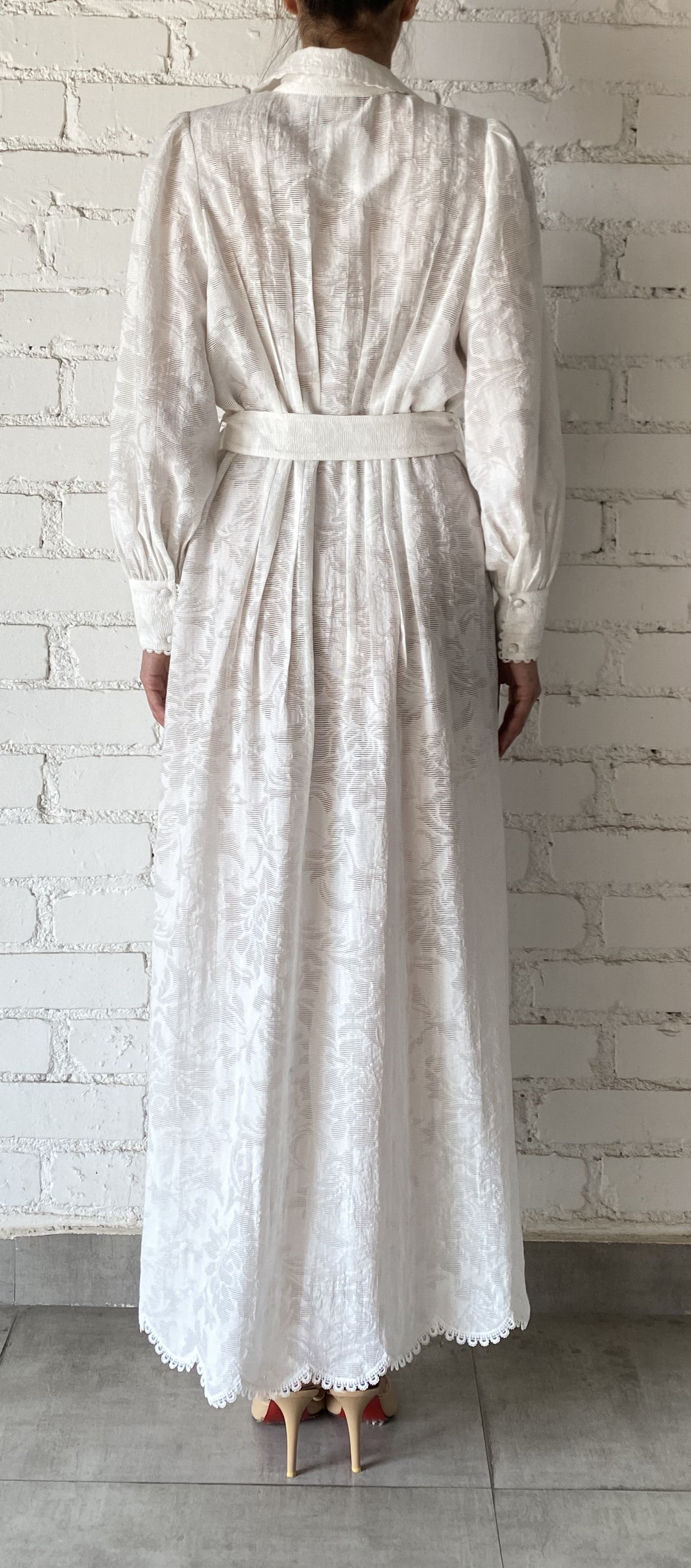 Hemant Nandita Ilara Long Shirt Dress White