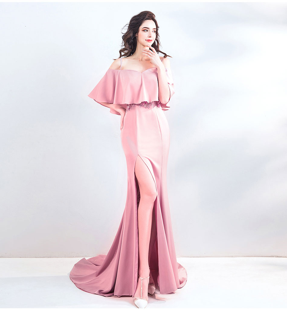 Henriette Pink Off Shoulder Gown for Women - Elegant and Stylish Fashion