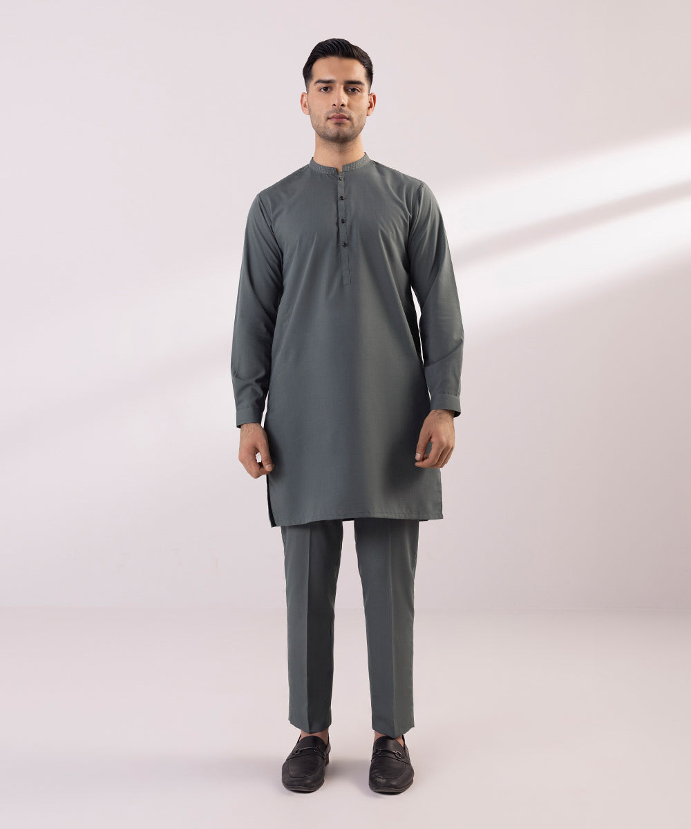 High-Quality Wash & Wear Suit with Exquisite Embroidery