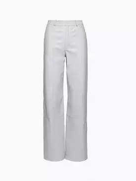 High Rise Baggy Leather Trousers