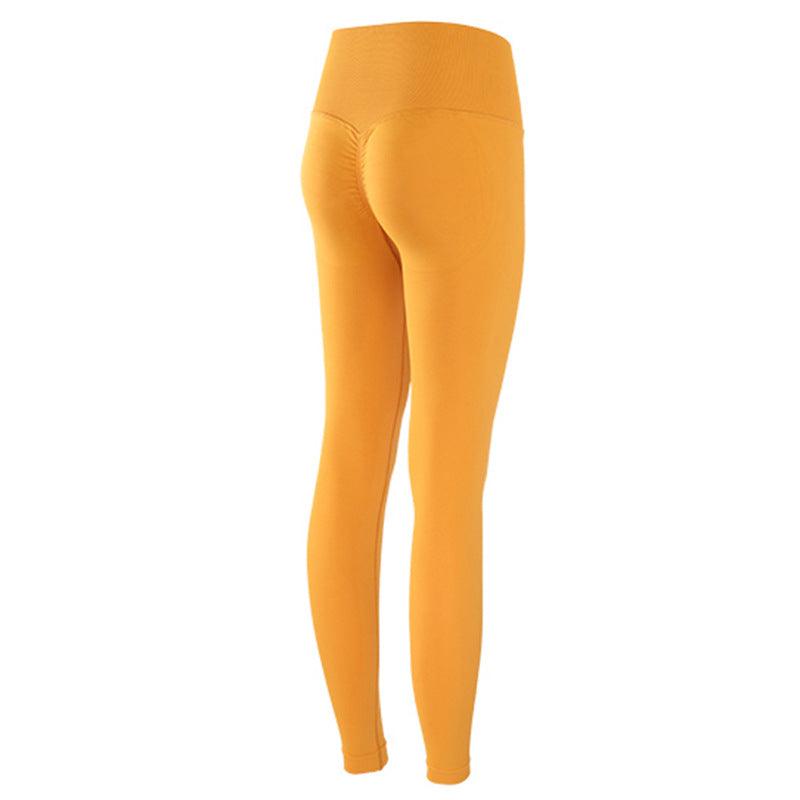 High Waist Peach Yoga Leggings Fit for Fitness and Hip Lift