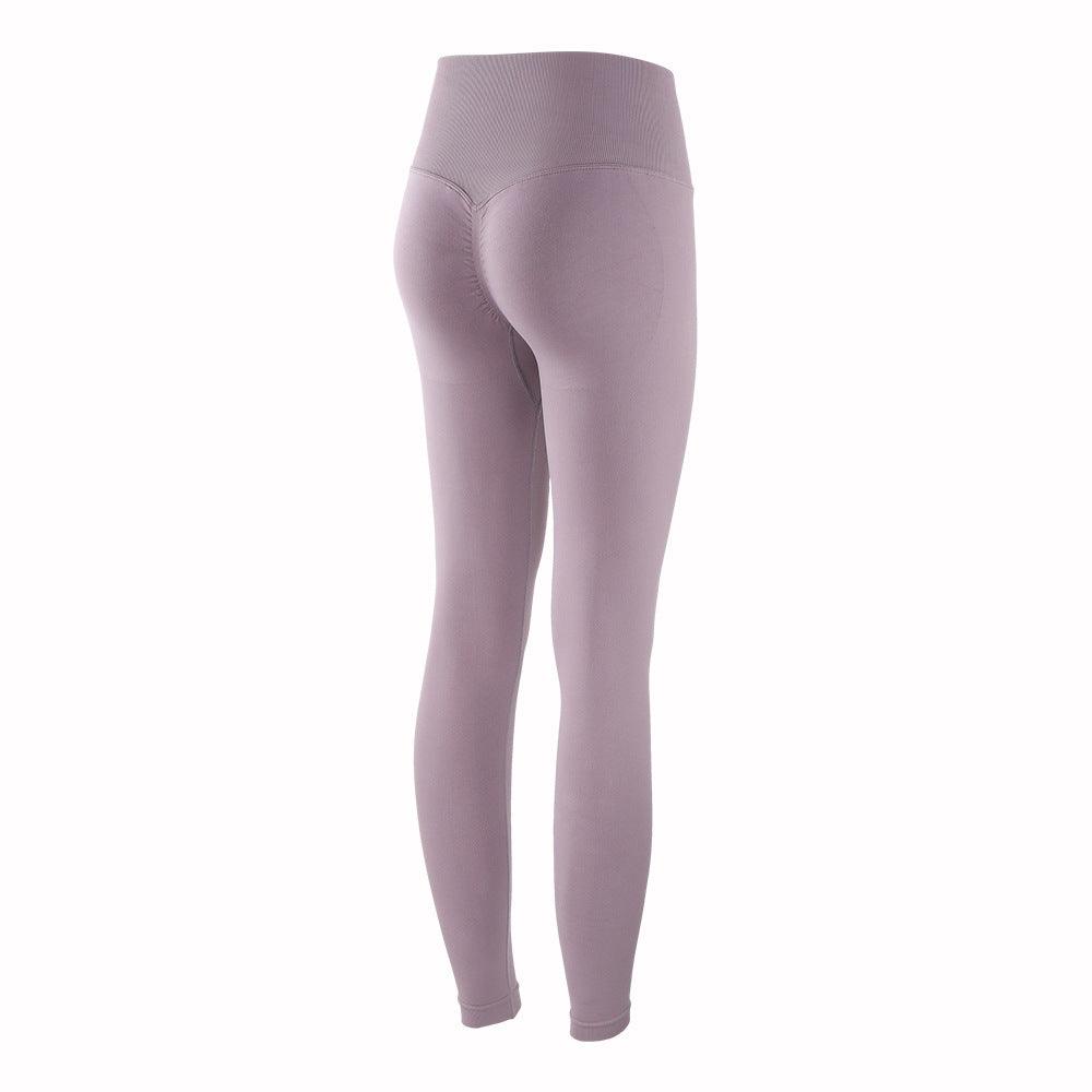 High Waist Peach Yoga Leggings Fit for Fitness and Hip Lift