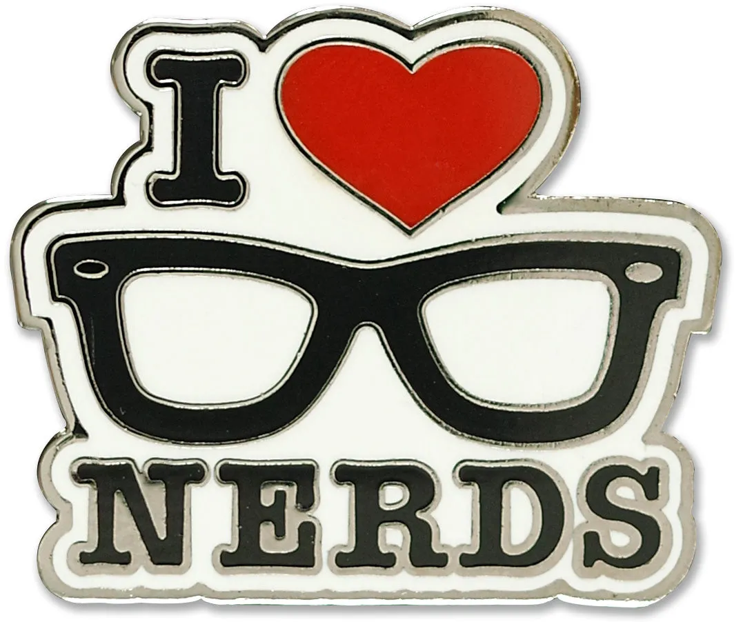 I Love Nerd Enamel Pin - Online Store Result: Geek Lover Nerd Enamel Pin - Shop Now