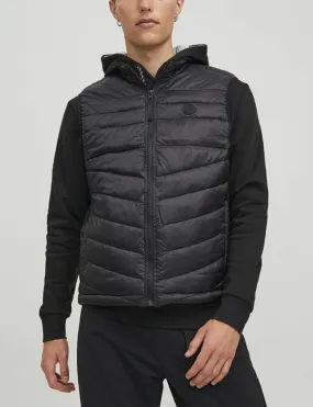 Jack & Jones Hero Black Puffer Bodywarmer Gilet