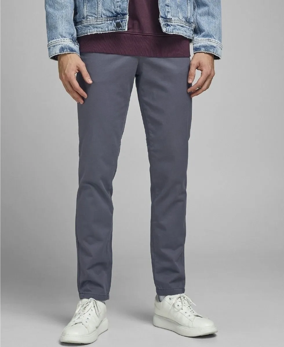 Jack & Jones Marco Bowie Slim Chinos in Asphalt