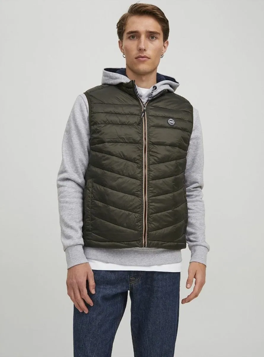 Jack and Jones Hero Puffer Bodywarmer Gilet Rosin