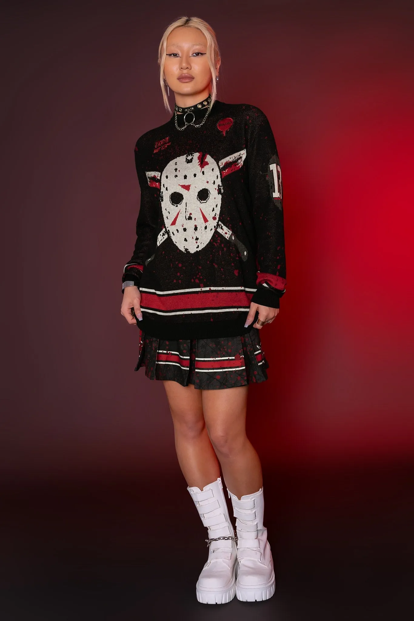 Jason Voorhees Knit Oversized Sweater