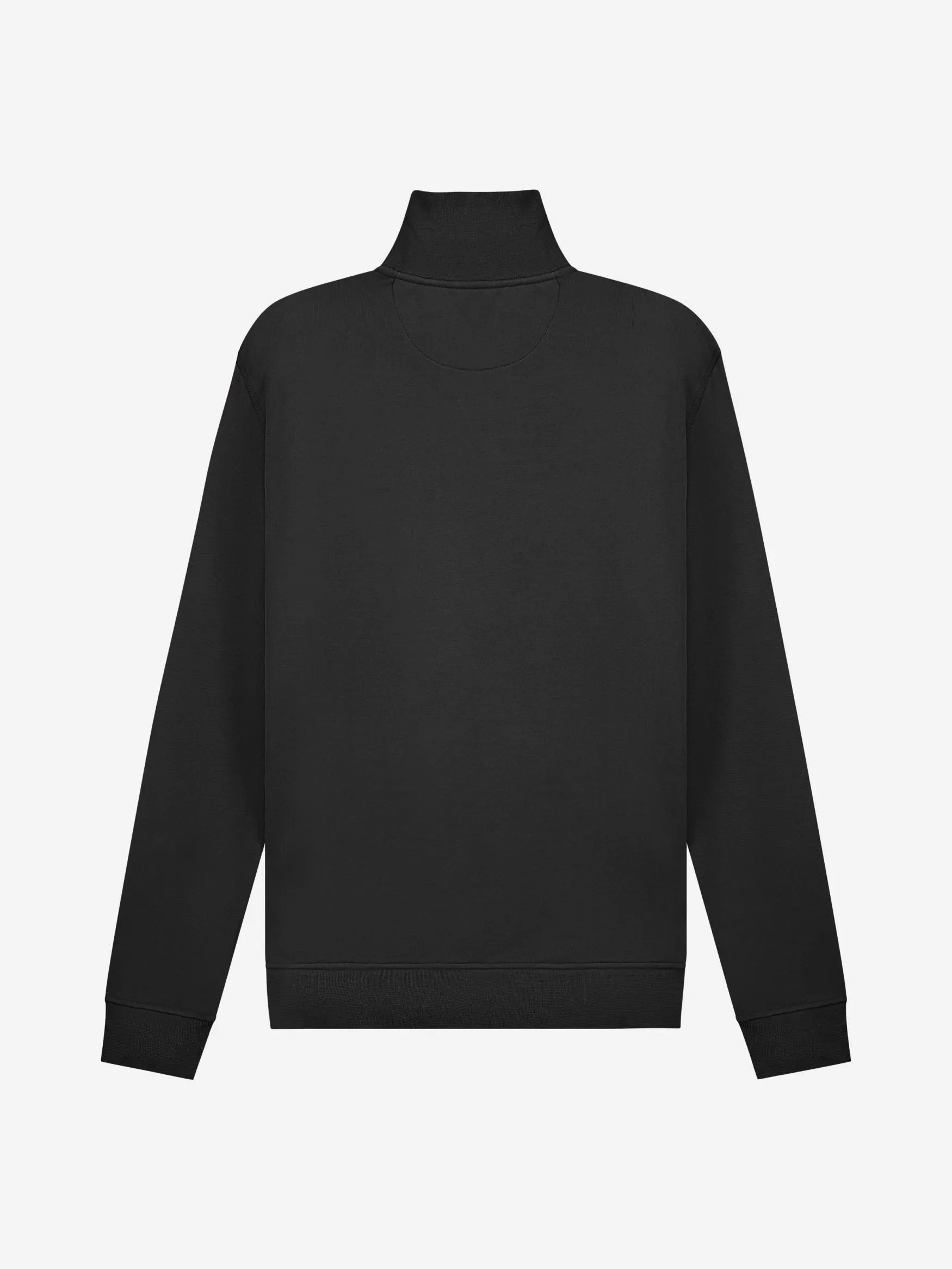 Jet Black Diamond Half-Zip Sweater