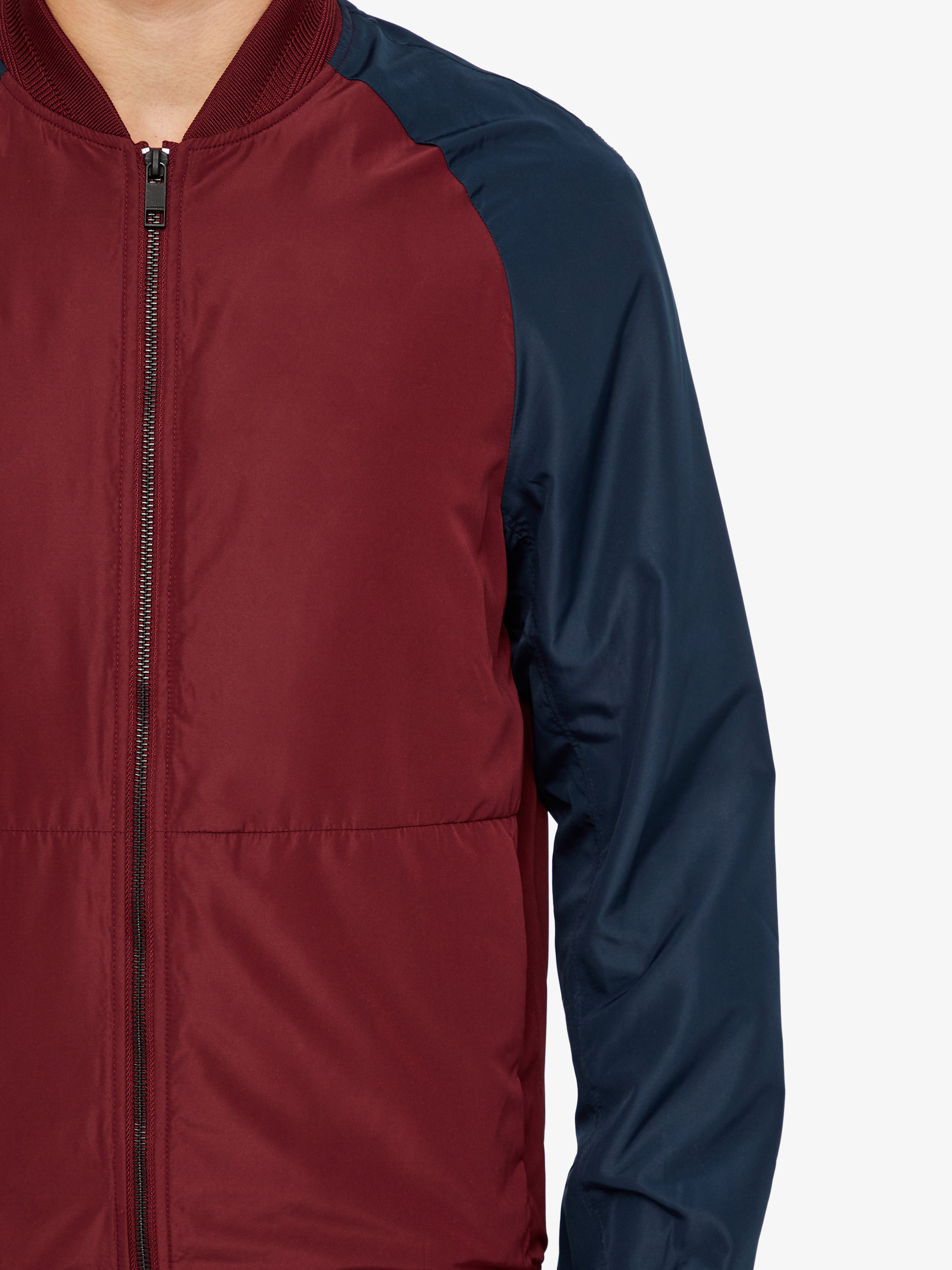 J.Lindeberg Men's Action Bomber Jacket in Zinfandel - Buy Now