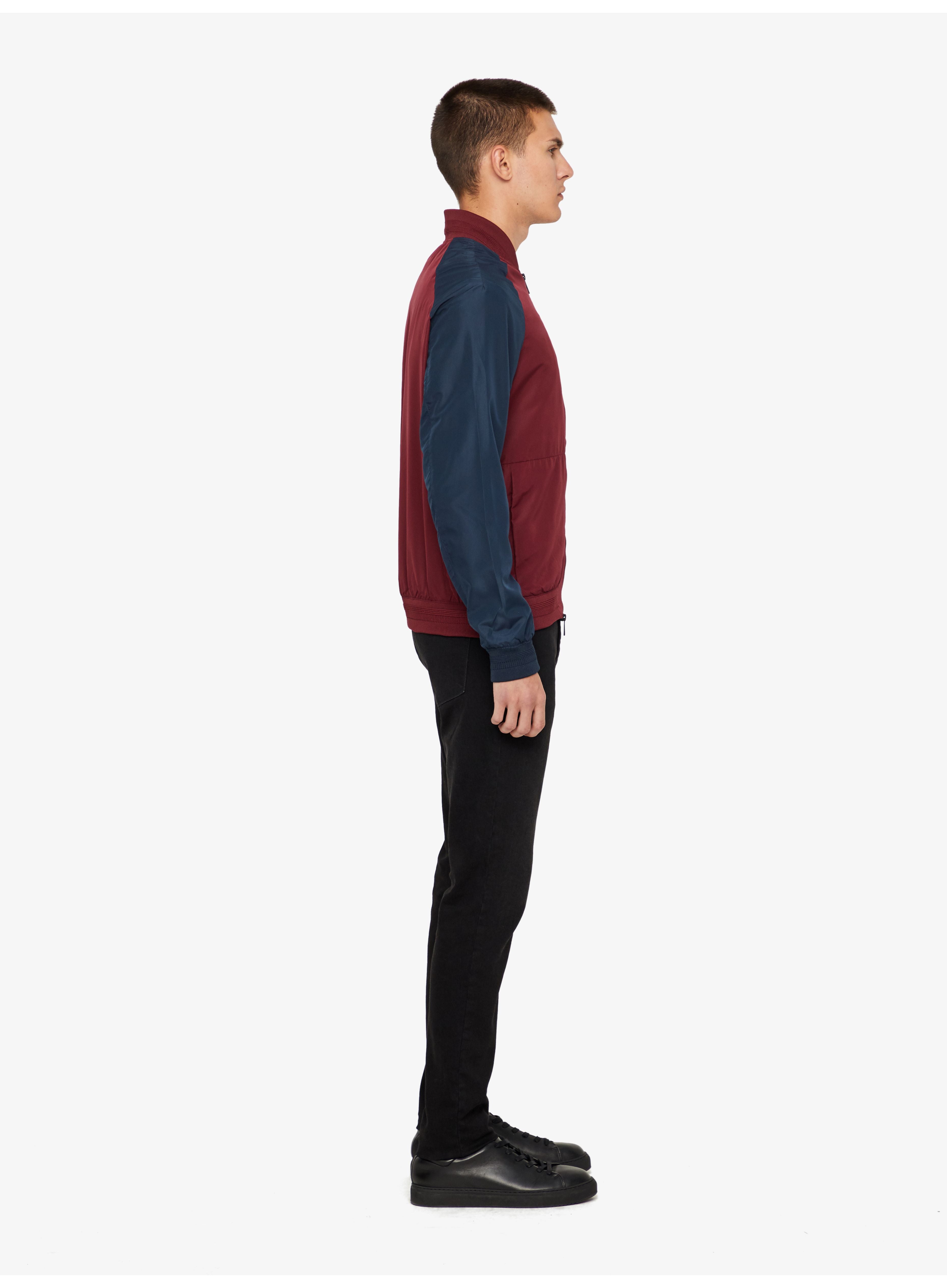 J.Lindeberg Men's Action Bomber Jacket in Zinfandel - Buy Now