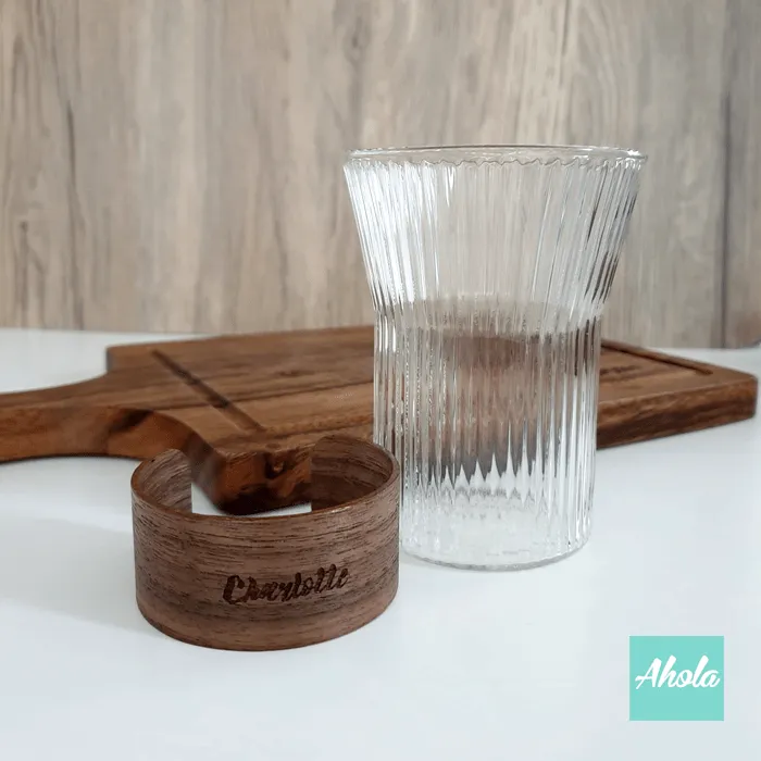 Jones Glass With Wooden Sleeve