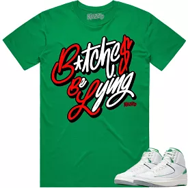 Jordan 2 Lucky Green 2s Shirt - RED BBL