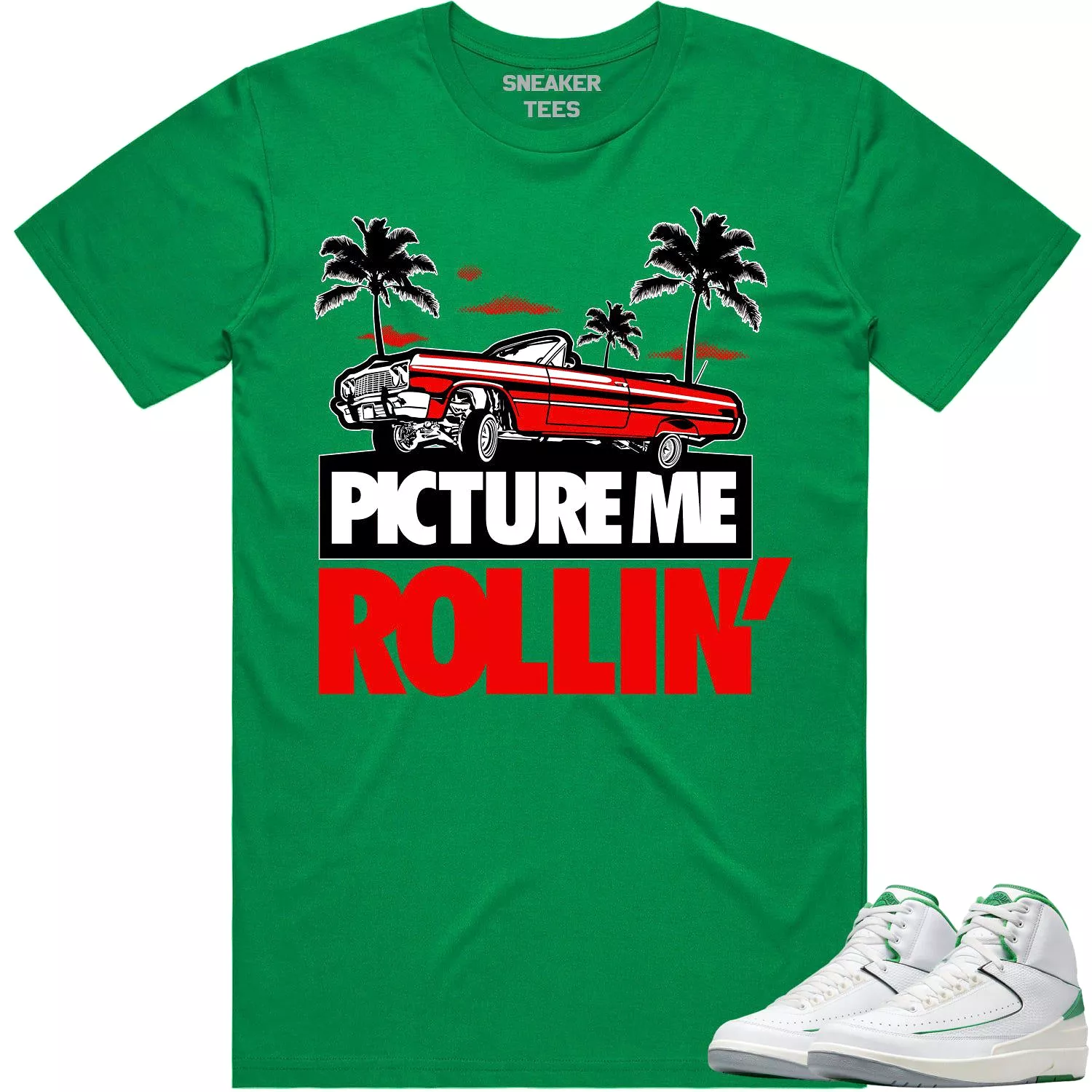 Jordan 2 Lucky Green Shirt - Red PMR