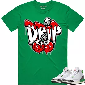 Jordan 3 Lucky Green 3s Shirt - RED MONEY DRIP Match - Top Result