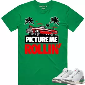 Jordan 3 Lucky Green 3s Shirt - RED PMR - Best Match