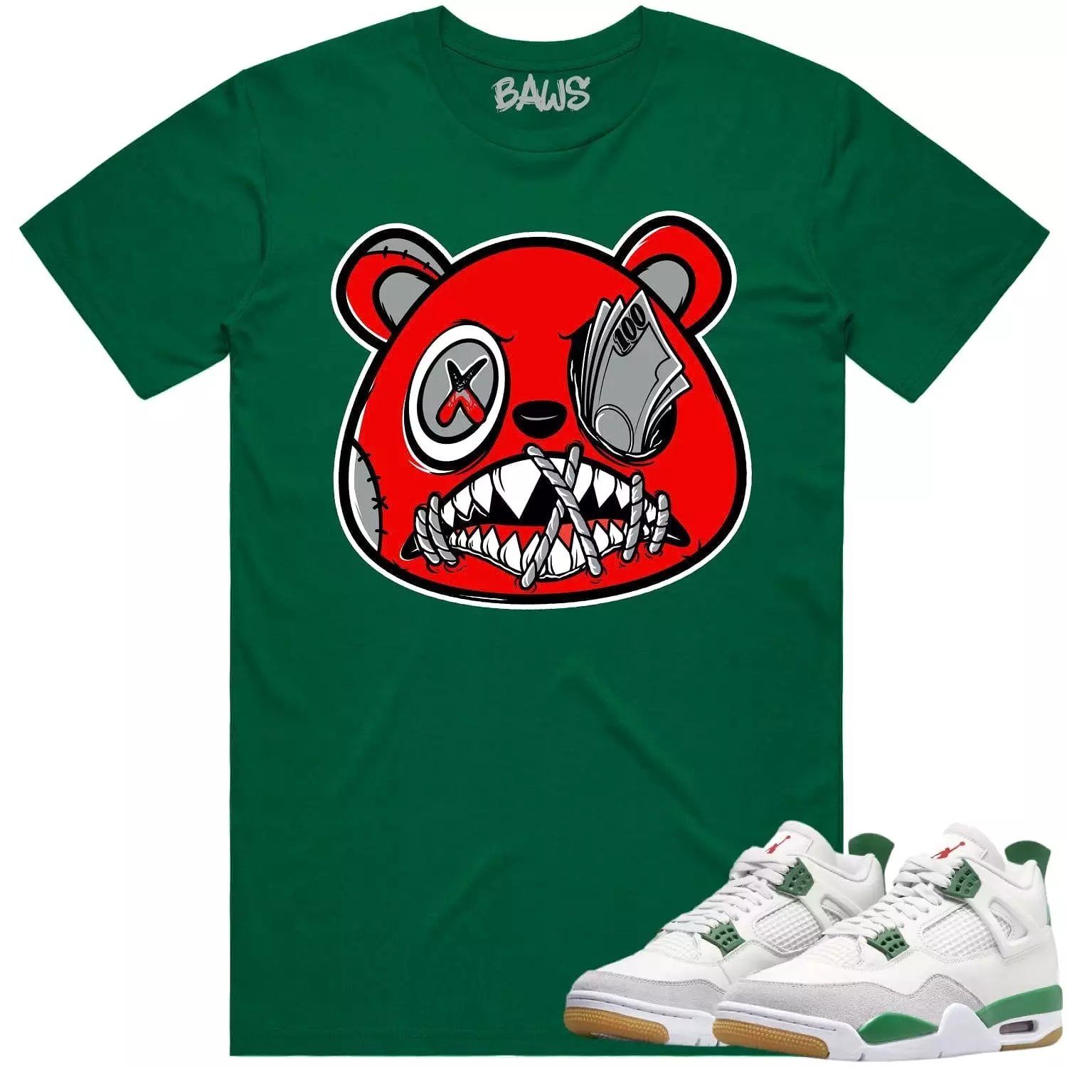 Jordan 4 Pine Green SB 4s Shirt - ANGRY MONEY TALKS BAWS PAGE 1