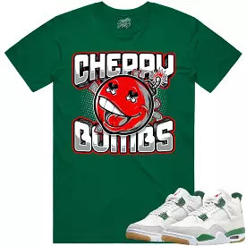 Jordan 4 Pine Green SB 4s Shirt - RED CHERRY BOMBS