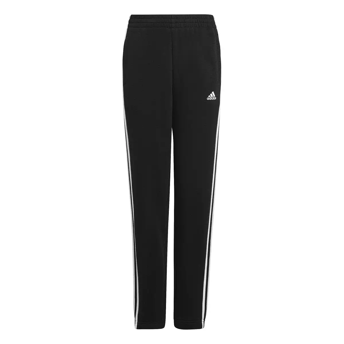 junior black trackpants adidas essentials 3-stripes fleece