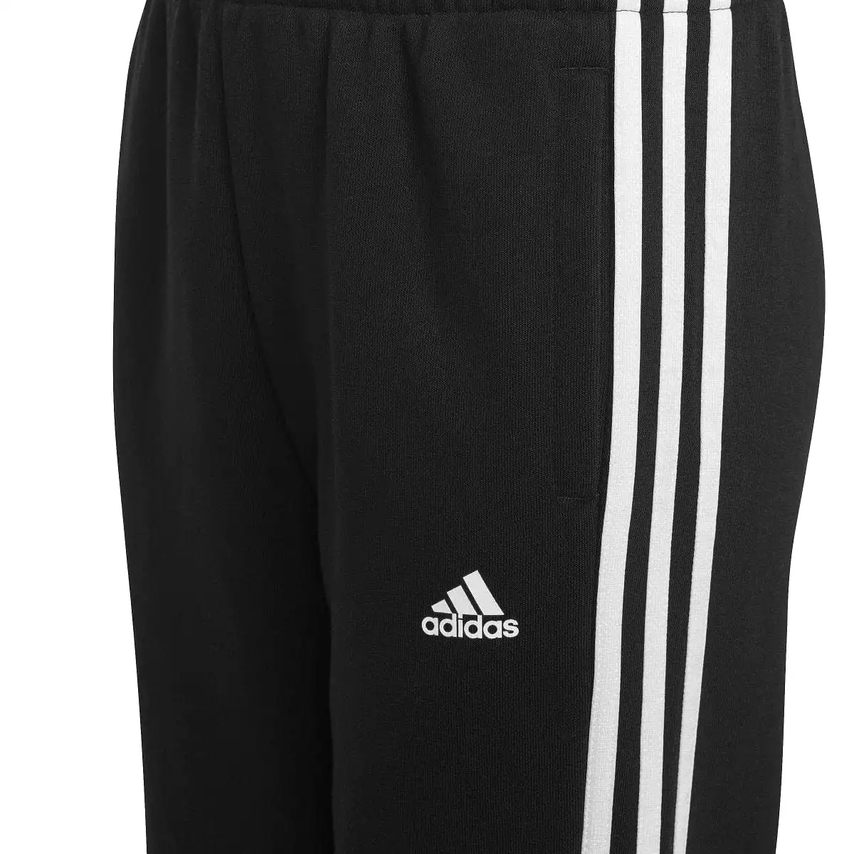 junior black trackpants adidas essentials 3-stripes fleece