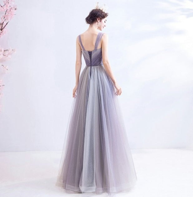 Kaia Purple Sleeveless Ombre Gown