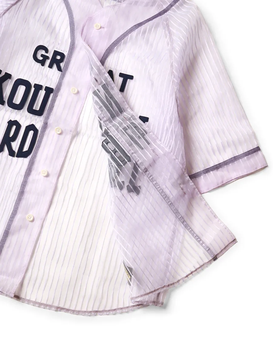 Kapital Sheer Stripe Great Kountry Baseball Shirt